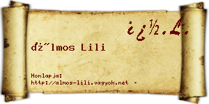 Álmos Lili névjegykártya