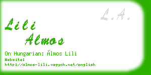 lili almos business card