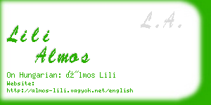 lili almos business card